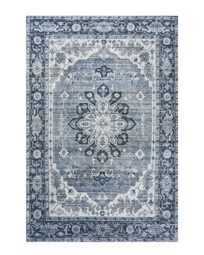 Jonathan Y Asa Ornate Medallion Machine-washable Chenille Rug In Blue