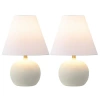 Jonathan Y Asher 18.25" Minimalist Scandinavian Resin/iron Gourd Led Table Lamp In Matte Cream
