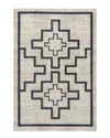 Jonathan Y Ashkii Minimalist Medallion Machine-washable Rug In Ivory