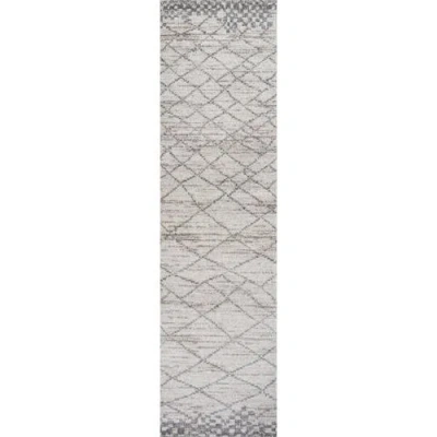 Jonathan Y Asilah Moroccan Modern Diamond Area Rug In Light Gray