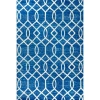 Jonathan Y Asilah Ogee Fretwork Area Rug In Blue/gray