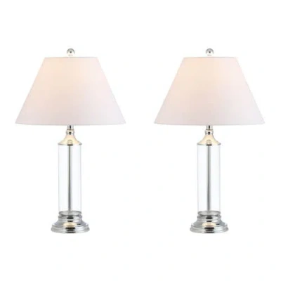 Jonathan Y Astor 29" Glass Led Table Lamp In Clear