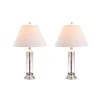 Jonathan Y Astor 29" Glass Led Table Lamp In Smoked Gray
