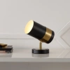 Jonathan Y Astra 9.25" Modern Industrial Iron Adjustable Indoor Led Floor Spotlight, Black/brass Gold