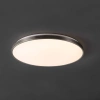 Jonathan Y Astrid 21.25" 1-light Modern Minimalist Iron Circle Integrated Led Flush Mount, Brushed Nickel