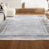 Jonathan Y Athens Classic Border Marble Pattern High-low Area Rug In Silver/gold