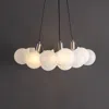 Jonathan Y Aubrey 24" 3-light Mid-century Glam Frosted Glass Orb Led Chandelier, White/brushed Nickel