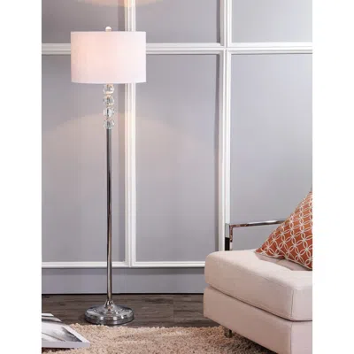 Jonathan Y Aubrey Crystal / Metal Led Floor Lamp In Transparent