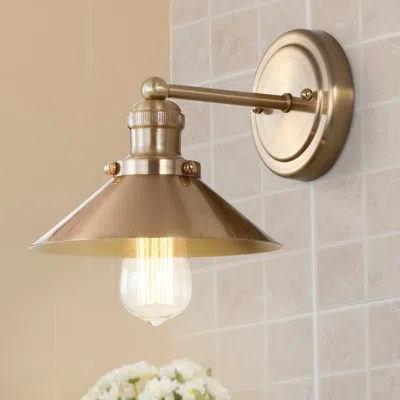 Jonathan Y August 7.75" Metal Shade Sconce In Gold