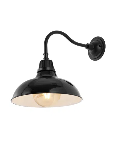 Jonathan Y Aurora 12.25" 1-light Farmhouse Industrial Indoor, Outdoor Iron Led Gooseneck Arm Outdoor Sconce In Multi