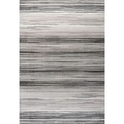 Jonathan Y Austin Gradient Striped Area Rug In Gray/black