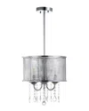 Jonathan Y Avah 13in Metal Crystal Adjustable Led Drop Pendant