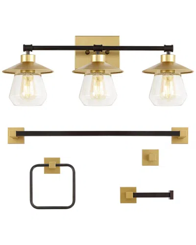 Jonathan Y Avalon Vanity Light Set In Black
