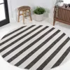 Jonathan Y Aveiro Wide Stripe Indoor/outdoor Round Area Rug