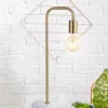 Jonathan Y Axel 20.5" Minimalist Glam Gold Pipe Metal/marble Led Table Lamp