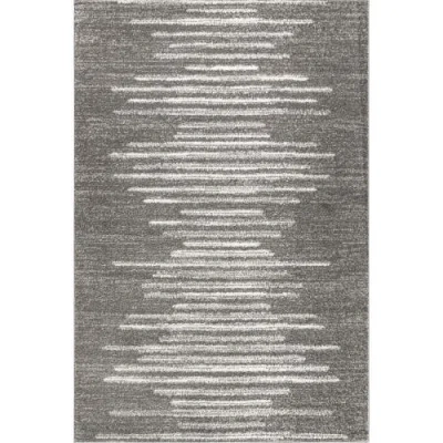 Jonathan Y Aya Berber Stripe Geometric Area Rug In Gray/cream