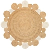 Jonathan Y Ayana Two-tone Jute Hippy Circle Round Area Rug In Natural/cream