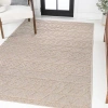 Jonathan Y Aylan High-low Pile Knotted Trellis Geometric Indoor/outdoor Area Rug In Beige