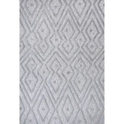 Jonathan Y Balansat Moroccan Diamond Indoor/outdoor Area Rug In Light Gray
