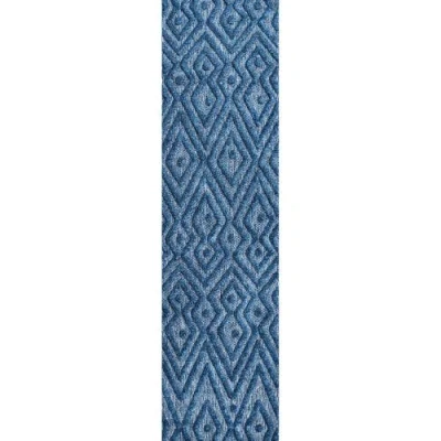 Jonathan Y Balansat Moroccan Diamond Indoor/outdoor Area Rug In Navy