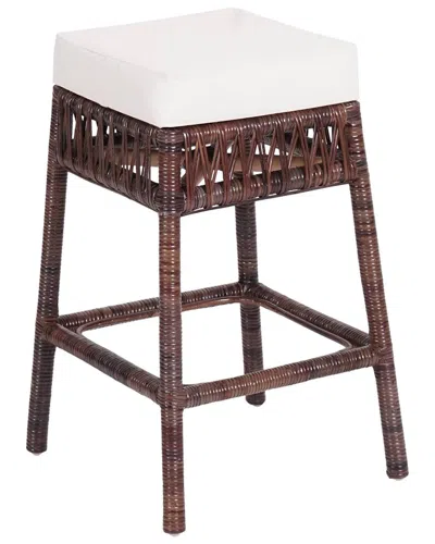 Jonathan Y Bali 25.5in Bohemian Basics Rattan Backless Counter Stool
