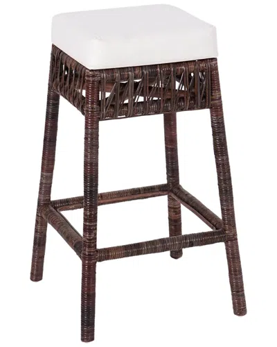 Jonathan Y Bali 29.5in Bohemian Basics Rattan Backless Bar Stool In Brown