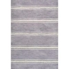Jonathan Y Bande Distressed Ticking Stripe Machine-washable Area Rug In Lavender/ivory