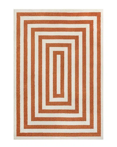 Jonathan Y Bandol Modern Classic Mitre Stripe Area Rug In Orange