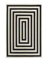 Jonathan Y Bandol Modern Classic Mitre Stripe Area Rug In Black