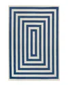 Jonathan Y Bandol Modern Classic Mitre Stripe Area Rug In Navy