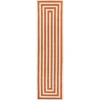 Jonathan Y Bandol Modern Classic Mitre Stripe Area Rug In Terracotta/ivory
