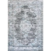 Jonathan Y Bausch Bohemian Distressed Chenille Machine-washable Area Rug In Dark Gray/blue