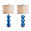 Jonathan Y Designs Set Of 2 Bella 27in Glass Triple-sphere Led Table Lamps