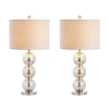 Jonathan Y Bella 27" Glass Triple-sphere Led Table Lamp In Mercury Silver