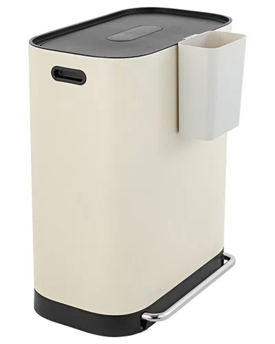 Jonathan Y Beni Almond 16 Gallon Double Bucket Step Open Trash Can