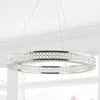 Jonathan Y Benton 24.7" Round Integrated Led Crystal/metal Pendant
