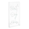 Jonathan Y Best Day Ever 11.75" X 23.63" Contemporary Glam Acrylic Box Usb Operated Led Neon Light, In White