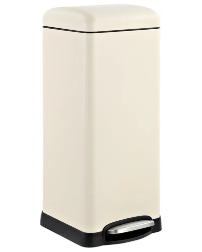 Jonathan Y Betty Retro Almond 8 Gallon Step Open Trash Can In Neutral