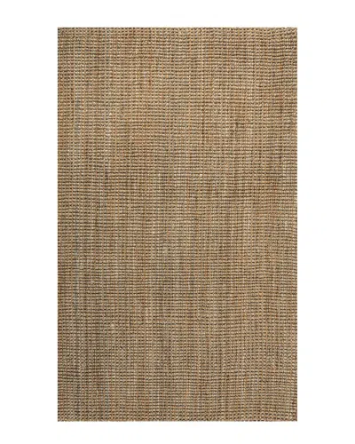 Jonathan Y Biot Traditional Rustic Handwoven Jute Solid Natural Coir Rug In Brown