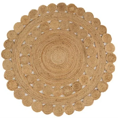 Jonathan Y Bodhi Round Natural Jute Hippie Circle Natural Round Area Rug