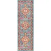Jonathan Y Bohemian Flair Boho Vintage Medallion Area Rug In Blue/red