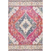 Jonathan Y Bohemian Flair Boho Vintage Medallion Area Rug In Fuchsia White