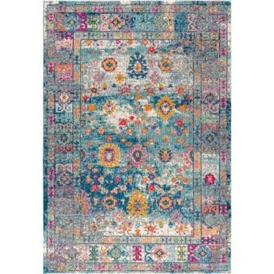 Jonathan Y Bohemian Flair Boho Vintage Medallion Area Rug In Navy/cream