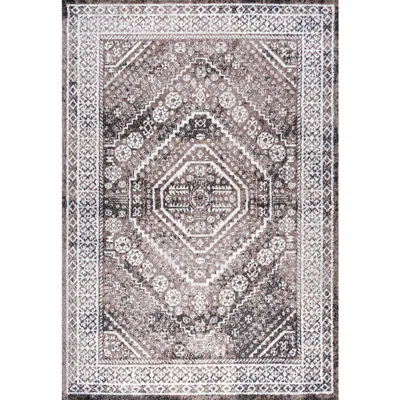 Jonathan Y Boho Cottage Medallion Area Rug In Brown/ivory
