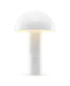 Jonathan Y Boletus 10.75" Contemporary Bohemian Rechargeable, Cordless Iron Integrated Led Mushroom Table Lamp In White