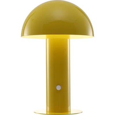 Jonathan Y Boletus Contemporary Bohemian Rechargeable/cordless Iron Integrated Portable Led Mushroom In Yellow