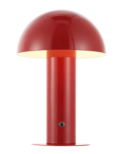 Jonathan Y Boletus Led Table Lamp In Red