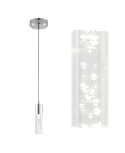 Jonathan Y Bolha 1-light Bubble Modern Minimalist Integrated Led Pendant In Chrome
