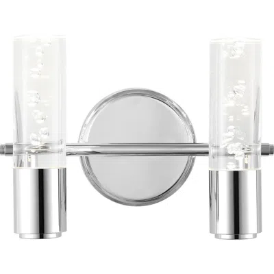 JONATHAN Y JONATHAN Y BOLHA 2-LIGHT MINIMALIST MODERN BUBBLE ACRYLIC/IRON INTEGRATED LED VANITY LIGHT