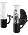 Jonathan Y Bolha Bubble 2-light Led Vanity In Black